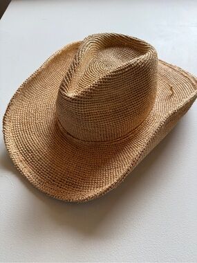 WEST VON Raffia Cowboy hat style Brooks